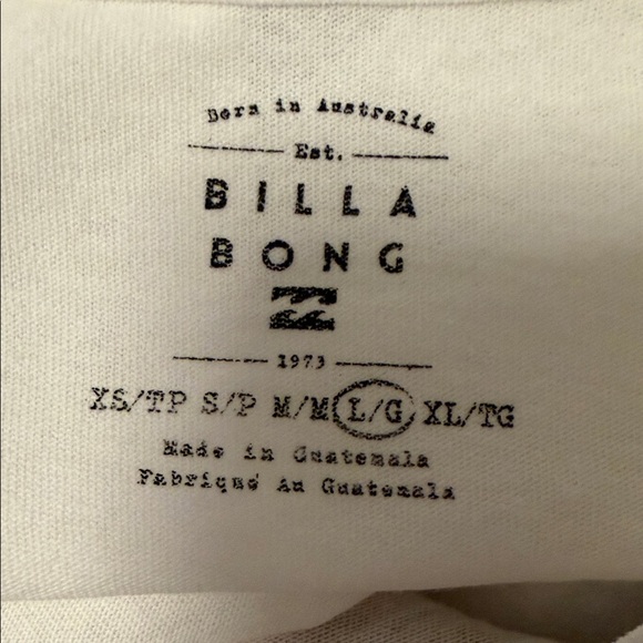 Billabong Vintage Graphic Tee in Cream and Orange, never worn. - Picture 4 of 4